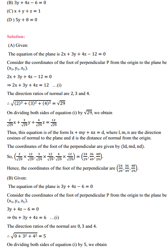 MP Board Class 12th Maths Solutions Chapter 11 Three Dimensional Geometry Ex 11.3 5