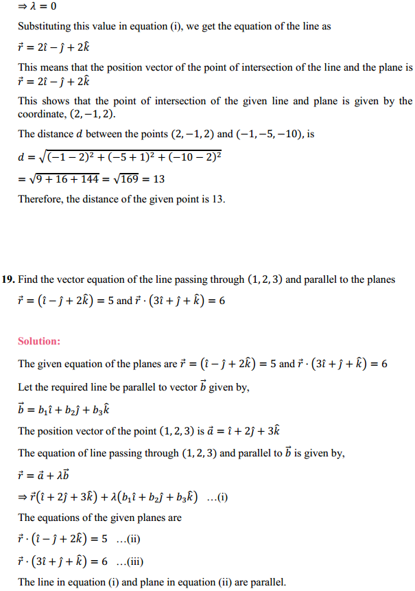 MP Board Class 12th Maths Solutions Chapter 11 Three Dimensional Geometry Miscellaneous Exercise 15