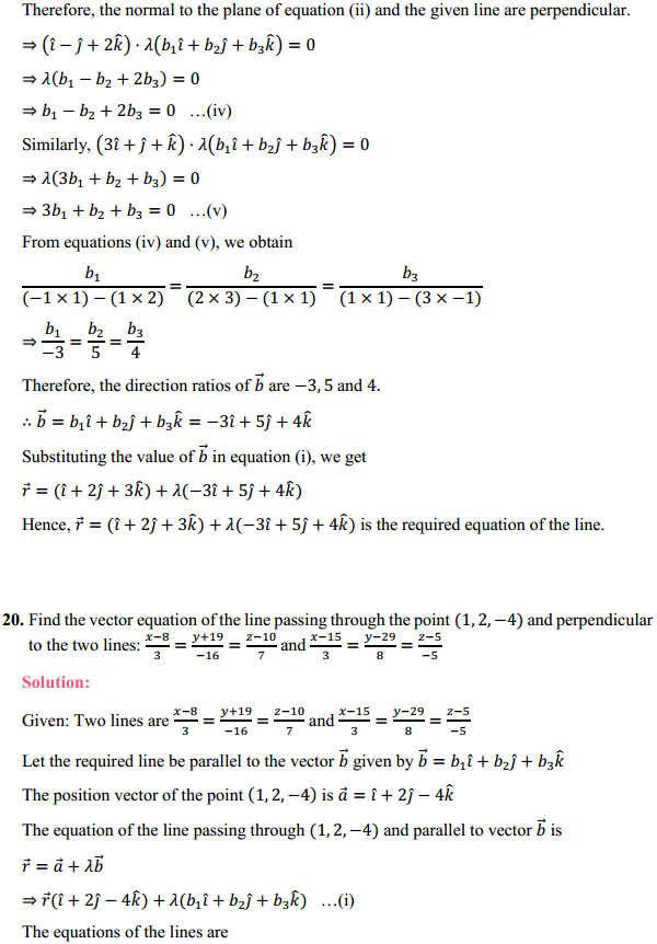 MP Board Class 12th Maths Solutions Chapter 11 Three Dimensional Geometry Miscellaneous Exercise 16