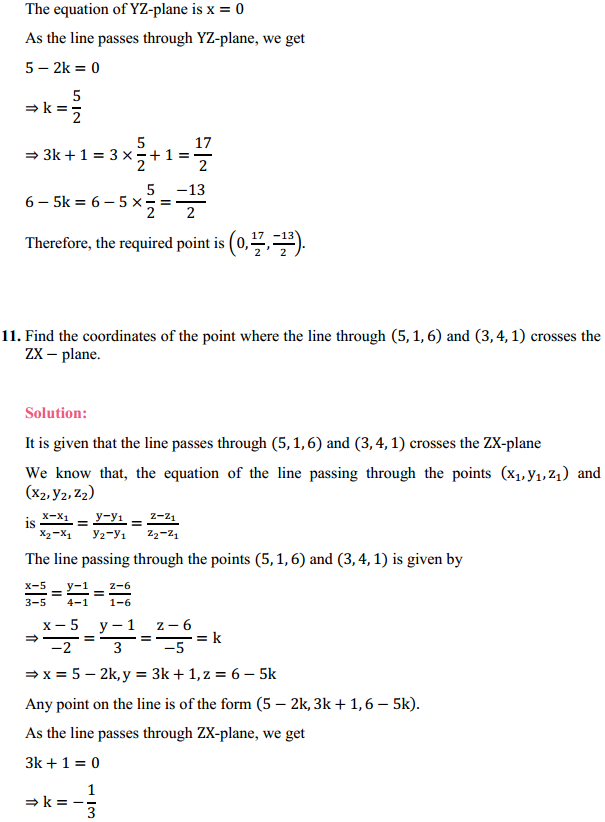 MP Board Class 12th Maths Solutions Chapter 11 Three Dimensional Geometry Miscellaneous Exercise 8