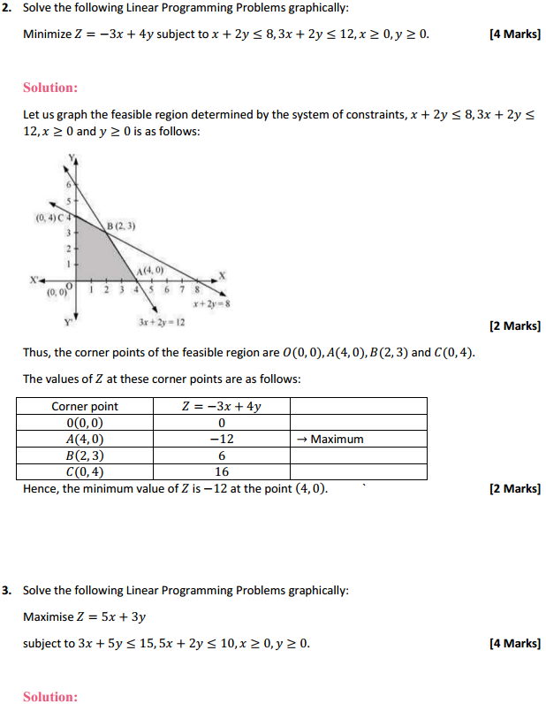 MP Board Class 12th Maths Solutions Chapter 12 Linear Programming Ex 12.1 2