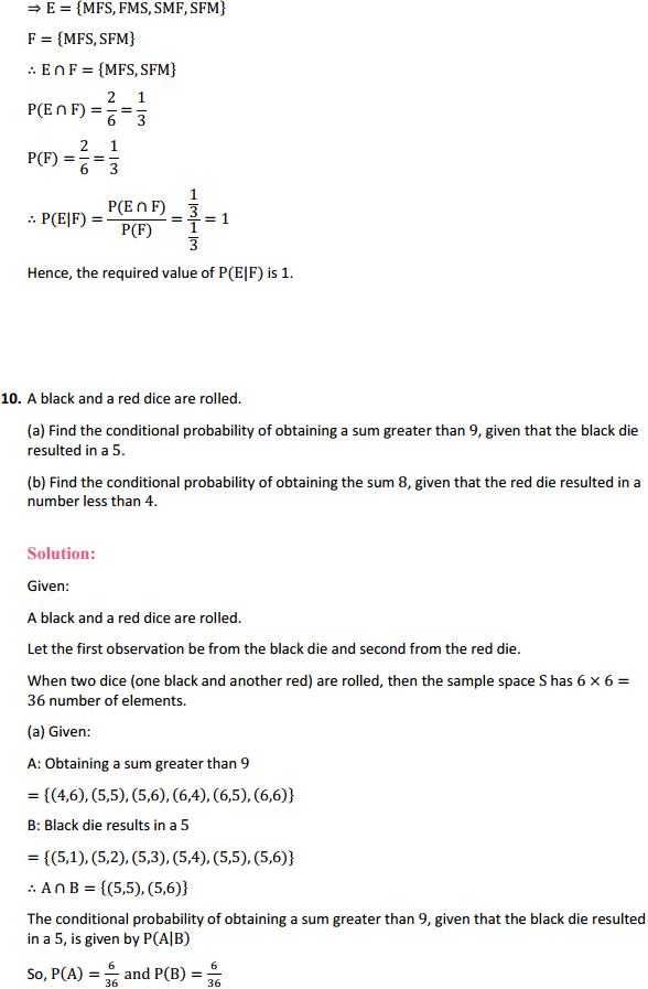 MP Board Class 12th Maths Solutions Chapter 13 Probability Ex 13.1 12