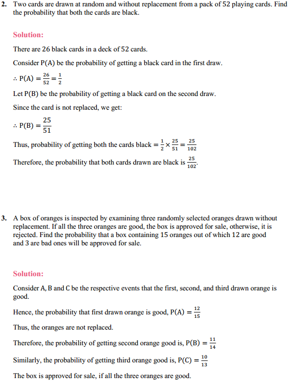 MP Board Class 12th Maths Solutions Chapter 13 Probability Ex 13.2 3