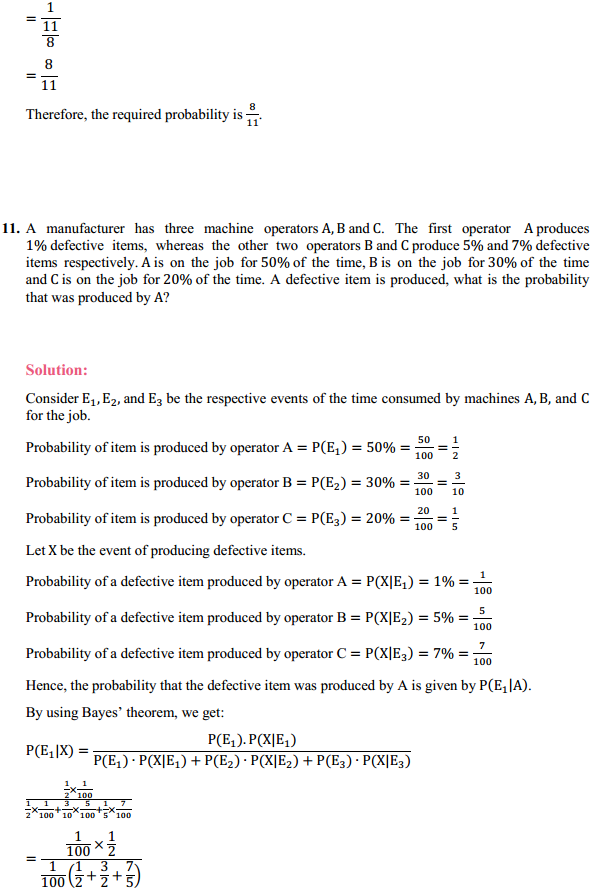 MP Board Class 12th Maths Solutions Chapter 13 Probability Ex 13.3 14
