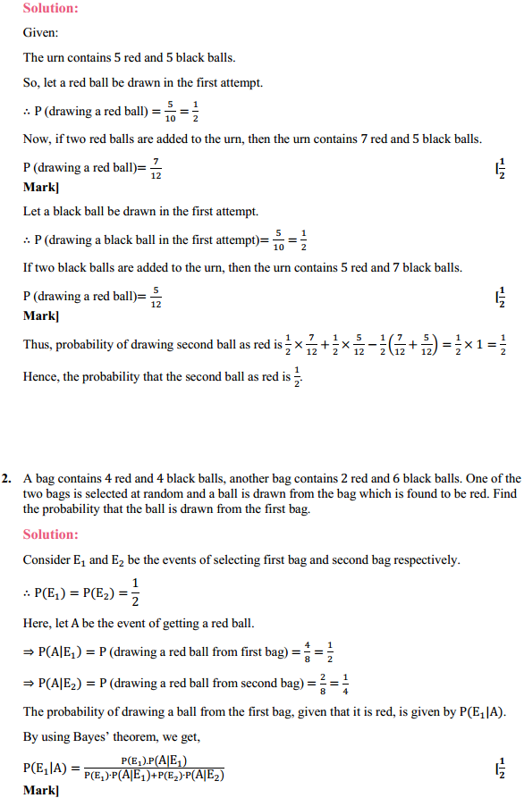 MP Board Class 12th Maths Solutions Chapter 13 Probability Ex 13.3 2