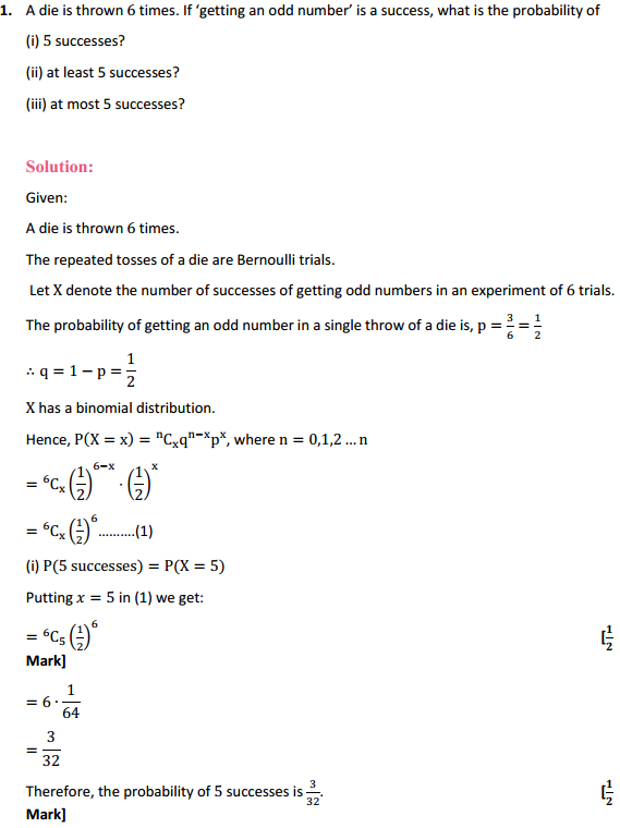 MP Board Class 12th Maths Solutions Chapter 13 Probability Ex 13.5 1