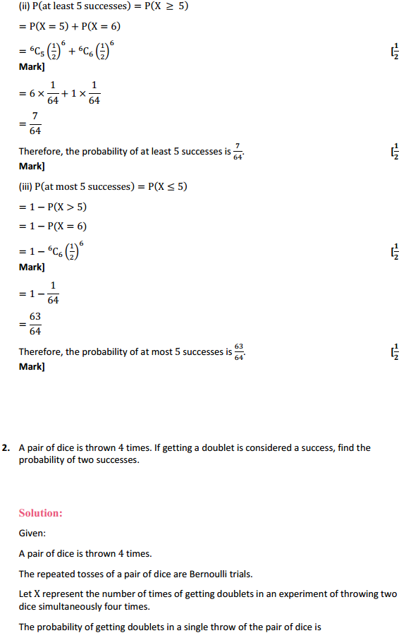 MP Board Class 12th Maths Solutions Chapter 13 Probability Ex 13.5 2
