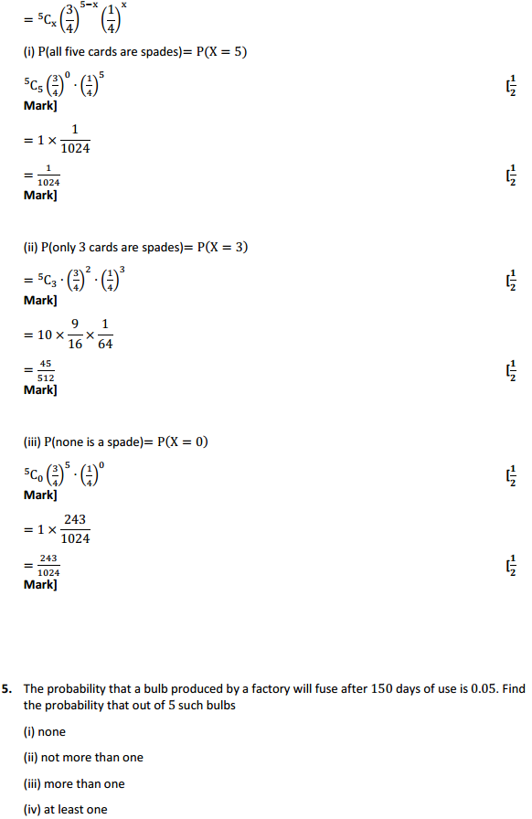 MP Board Class 12th Maths Solutions Chapter 13 Probability Ex 13.5 5