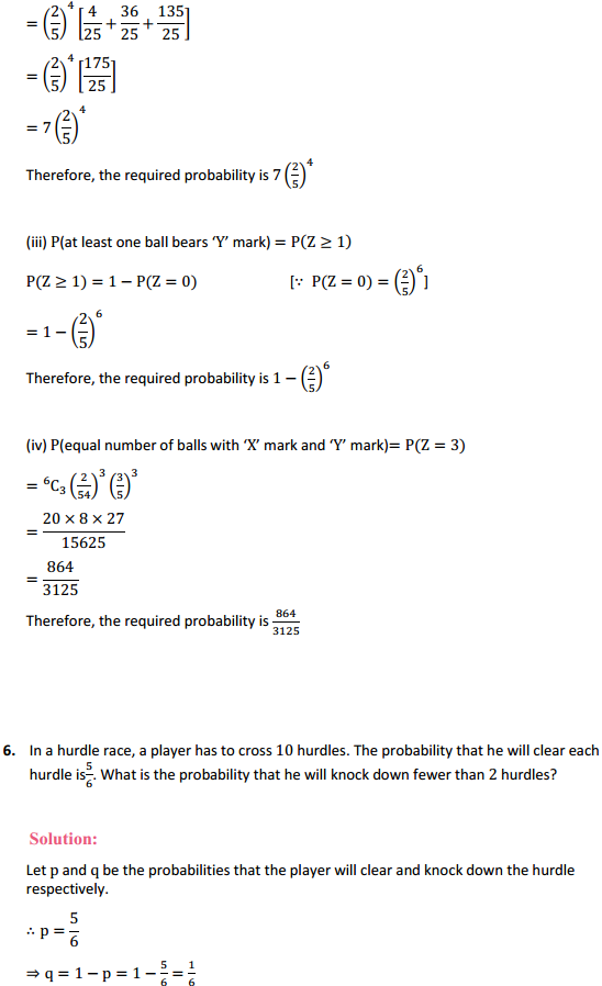 MP Board Class 12th Maths Solutions Chapter 13 Probability Miscellaneous Exercise 7