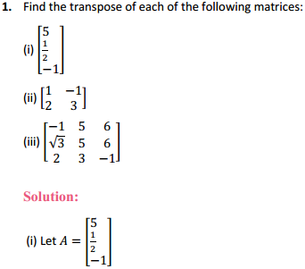 MP Board Class 12th Maths Solutions Chapter 3 Matrices Ex 3.3 1