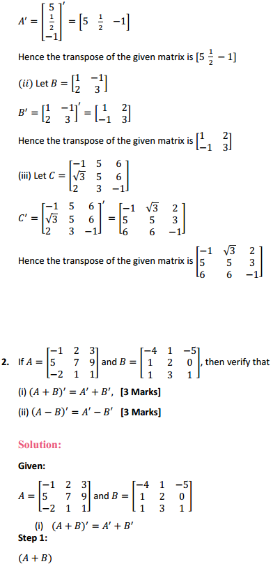 MP Board Class 12th Maths Solutions Chapter 3 Matrices Ex 3.3 2