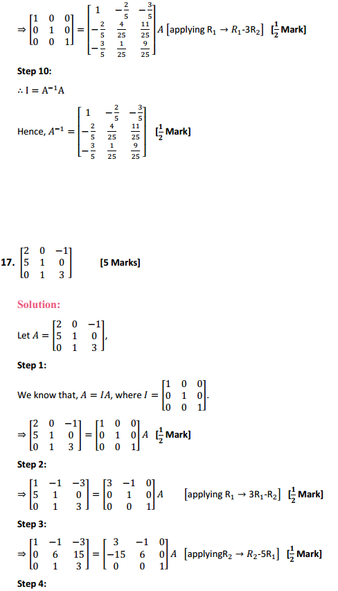 MP Board Class 12th Maths Solutions Chapter 3 Matrices Ex 3.4 15