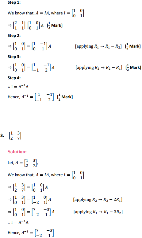 MP Board Class 12th Maths Solutions Chapter 3 Matrices Ex 3.4 3