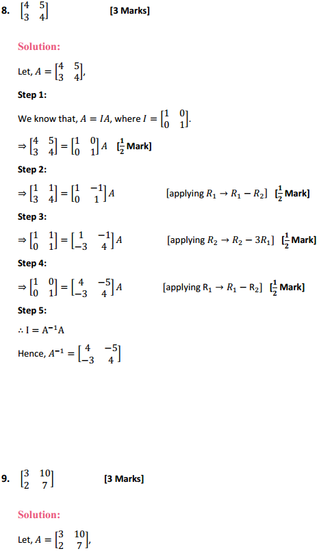 MP Board Class 12th Maths Solutions Chapter 3 Matrices Ex 3.4 7