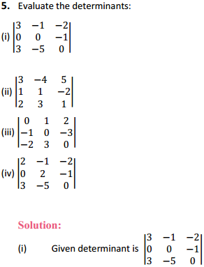 MP Board Class 12th Maths Solutions Chapter 4 Determinants Ex 4.1 4