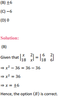 MP Board Class 12th Maths Solutions Chapter 4 Determinants Ex 4.1 7