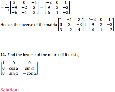 MP Board Class 12th Maths Solutions Chapter 4 Determinants Ex 4.5 10