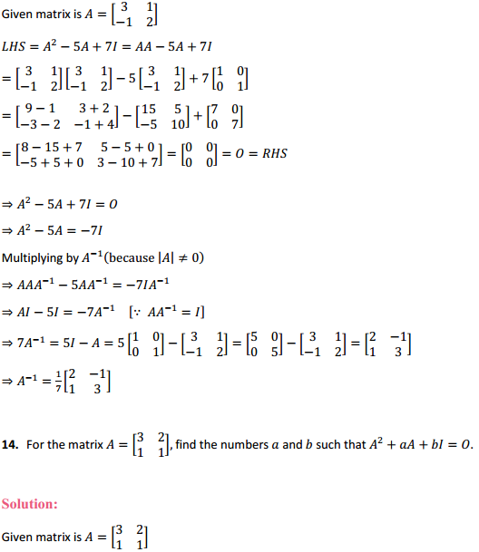MP Board Class 12th Maths Solutions Chapter 4 Determinants Ex 4.5 14