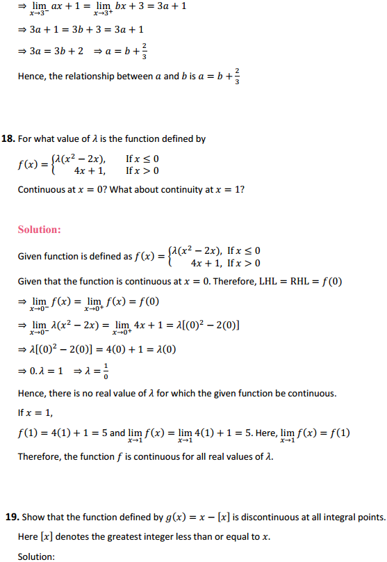 MP Board Class 12th Maths Solutions Chapter 5 Continuity and Differentiability Ex 5.1 20
