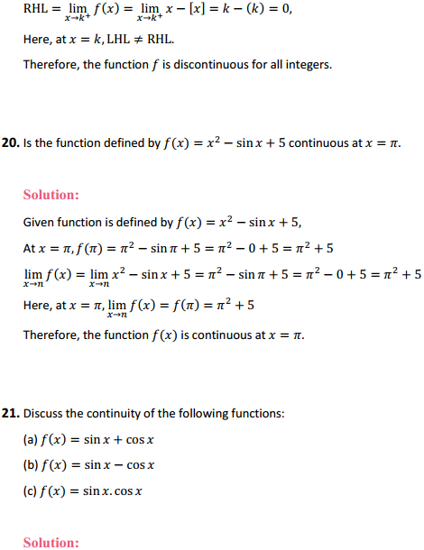 MP Board Class 12th Maths Solutions Chapter 5 Continuity and Differentiability Ex 5.1 22