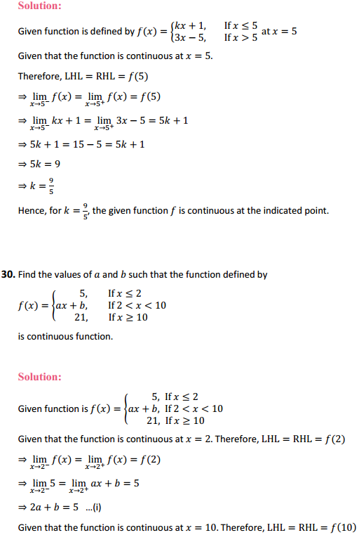 MP Board Class 12th Maths Solutions Chapter 5 Continuity and Differentiability Ex 5.1 33