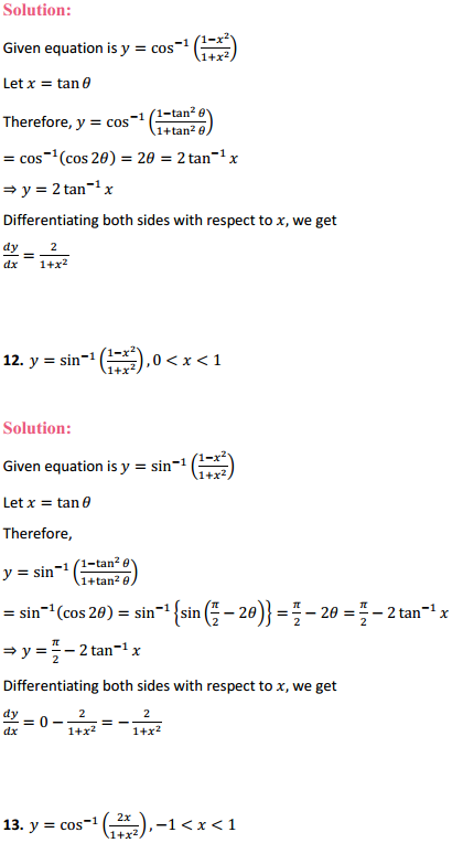 MP Board Class 12th Maths Solutions Chapter 5 Continuity and Differentiability Ex 5.3 6