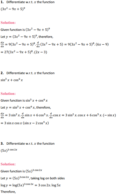 MP Board Class 12th Maths Solutions Chapter 5 Continuity and Differentiability Miscellaneous Exercise 1