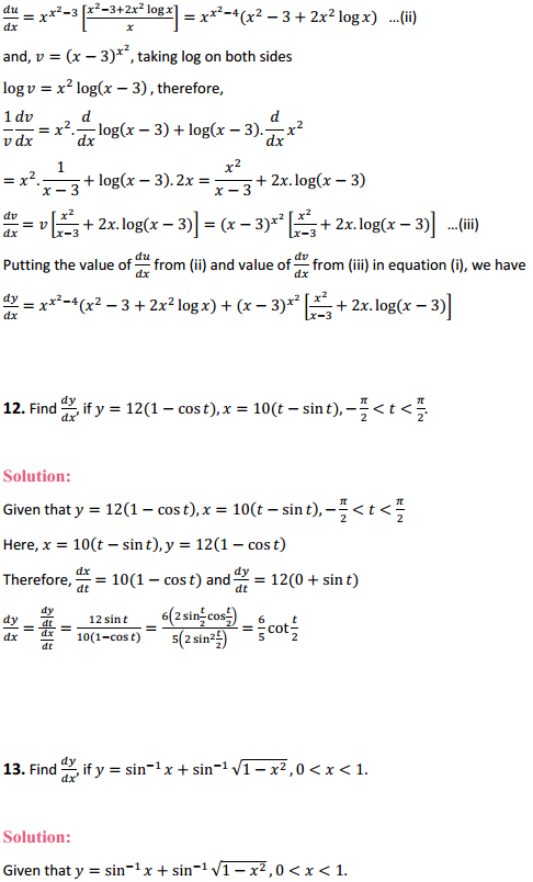 MP Board Class 12th Maths Solutions Chapter 5 Continuity and Differentiability Miscellaneous Exercise 9