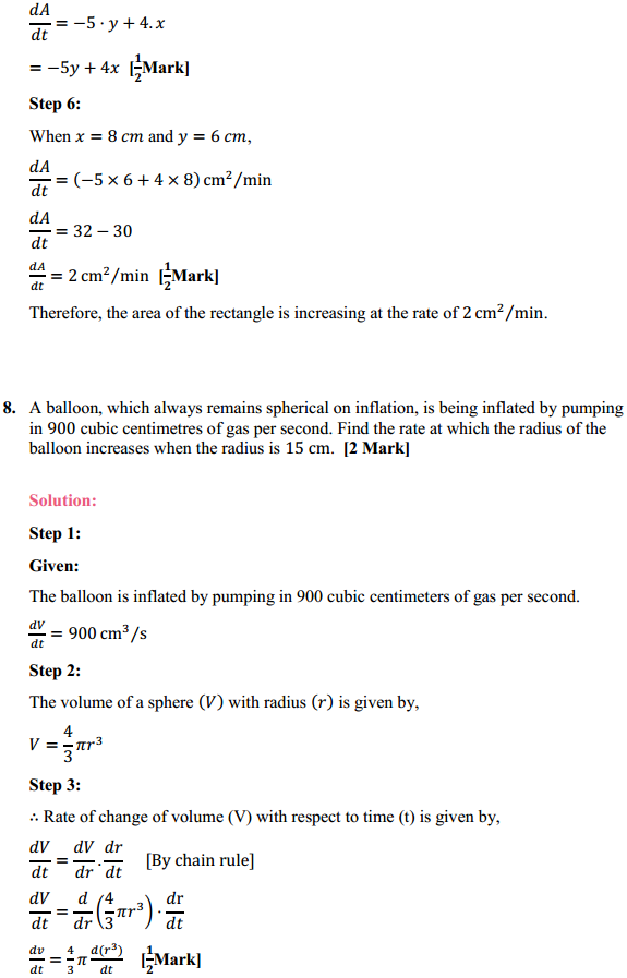 MP Board Class 12th Maths Solutions Chapter 6 Application of Derivatives Ex 6.1 10