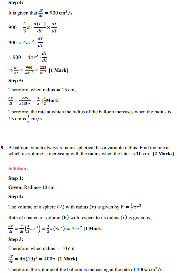 MP Board Class 12th Maths Solutions Chapter 6 Application of Derivatives Ex 6.1 11