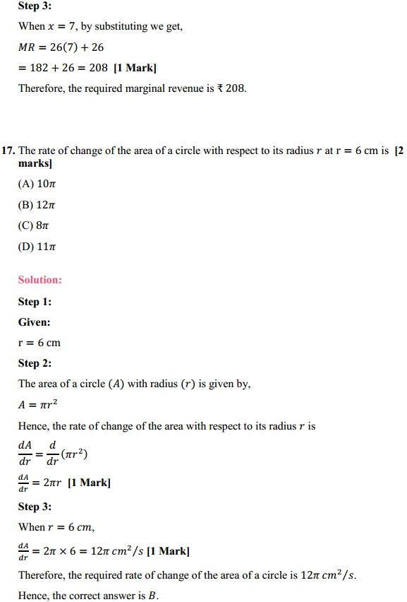 MP Board Class 12th Maths Solutions Chapter 6 Application of Derivatives Ex 6.1 20