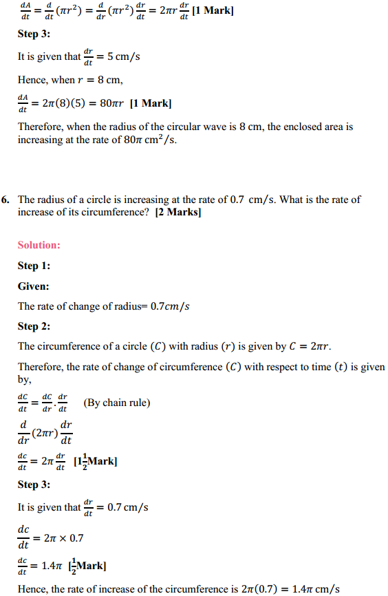 MP Board Class 12th Maths Solutions Chapter 6 Application of Derivatives Ex 6.1 7