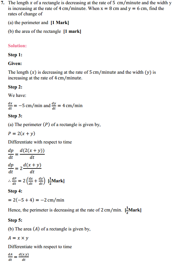 MP Board Class 12th Maths Solutions Chapter 6 Application of Derivatives Ex 6.1 8