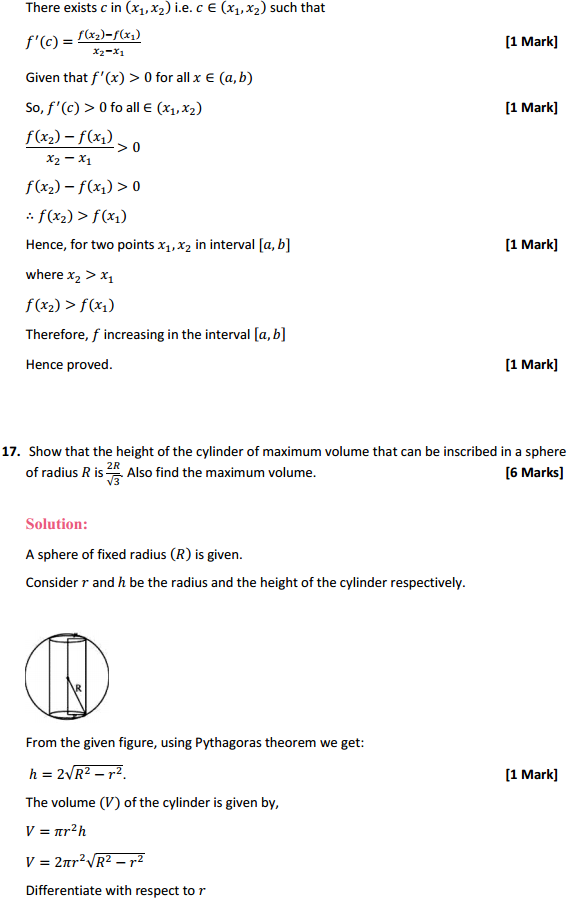 MP Board Class 12th Maths Solutions Chapter 6 Application of Derivatives Miscellaneous Exercise 33
