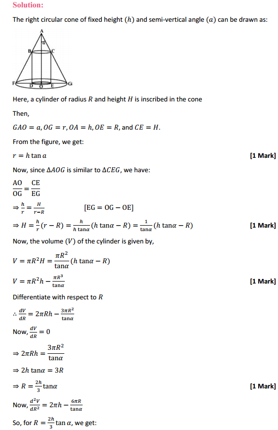 MP Board Class 12th Maths Solutions Chapter 6 Application of Derivatives Miscellaneous Exercise 36
