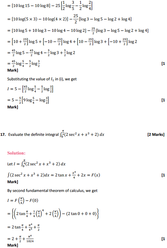 MP Board Class 12th Maths Solutions Chapter 7 Integrals Ex 7.9 11