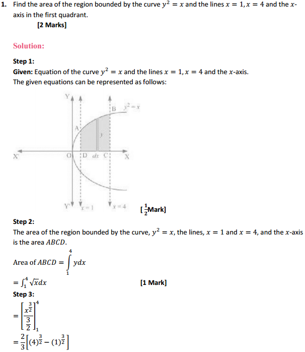 MP Board Class 12th Maths Solutions Chapter 8 Application of Integrals Ex 8.1 1
