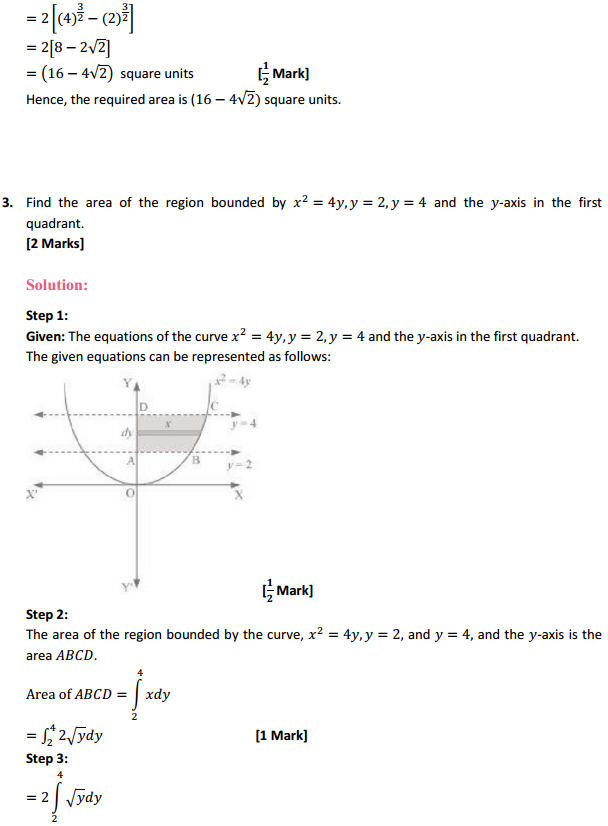MP Board Class 12th Maths Solutions Chapter 8 Application of Integrals Ex 8.1 3
