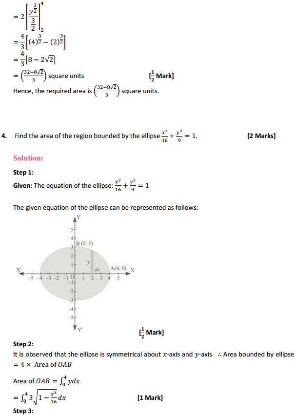MP Board Class 12th Maths Solutions Chapter 8 Application of Integrals Ex 8.1 4
