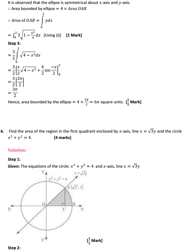 MP Board Class 12th Maths Solutions Chapter 8 Application of Integrals Ex 8.1 6