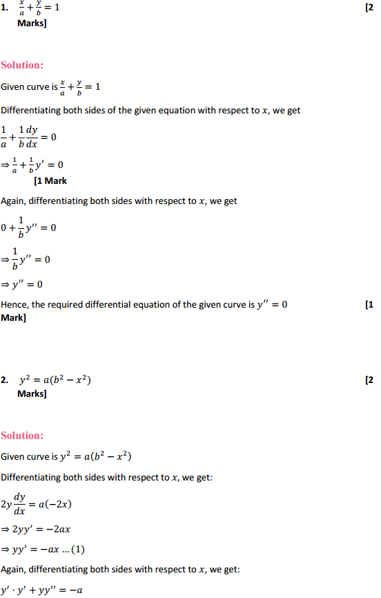 MP Board Class 12th Maths Solutions Chapter 9 Differential Equations Ex 9.3 2