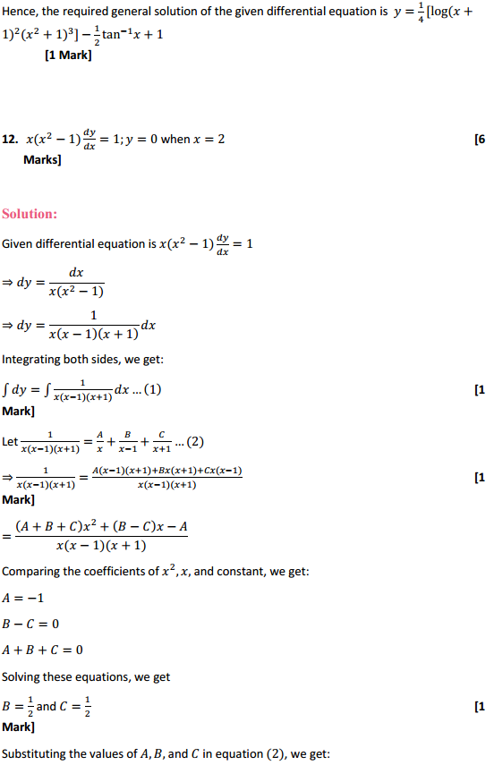 MP Board Class 12th Maths Solutions Chapter 9 Differential Equations Ex 9.4 12