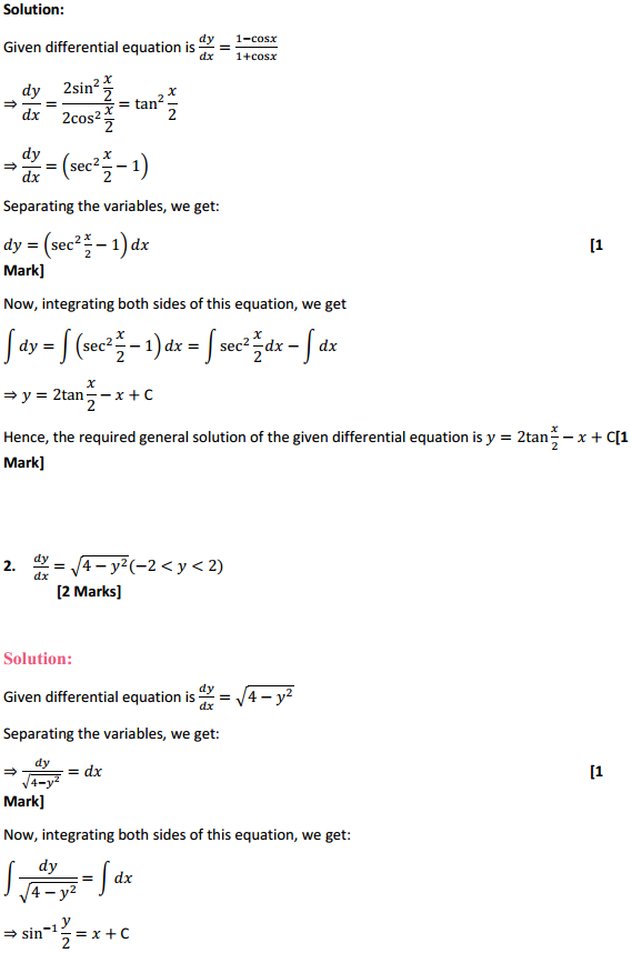 MP Board Class 12th Maths Solutions Chapter 9 Differential Equations Ex 9.4 2