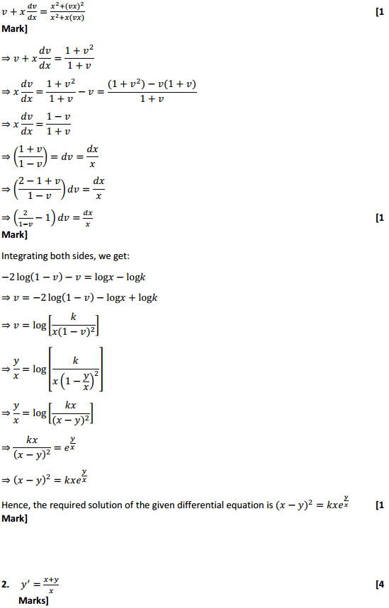 MP Board Class 12th Maths Solutions Chapter 9 Differential Equations Ex 9.5 2