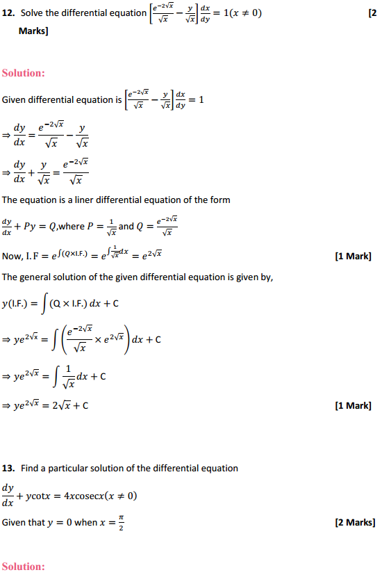MP Board Class 12th Maths Solutions Chapter 9 Differential Equations Miscellaneous Exercise 25