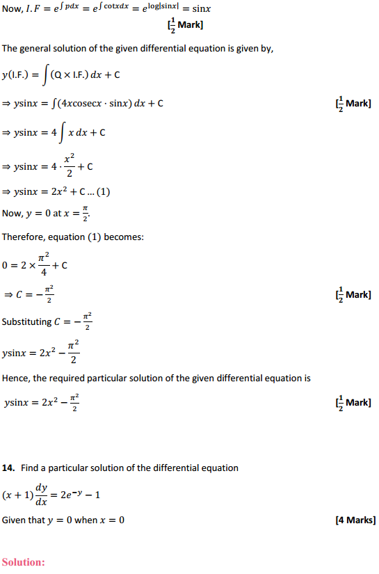 MP Board Class 12th Maths Solutions Chapter 9 Differential Equations Miscellaneous Exercise 27