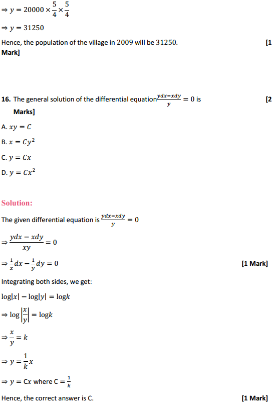 MP Board Class 12th Maths Solutions Chapter 9 Differential Equations Miscellaneous Exercise 32